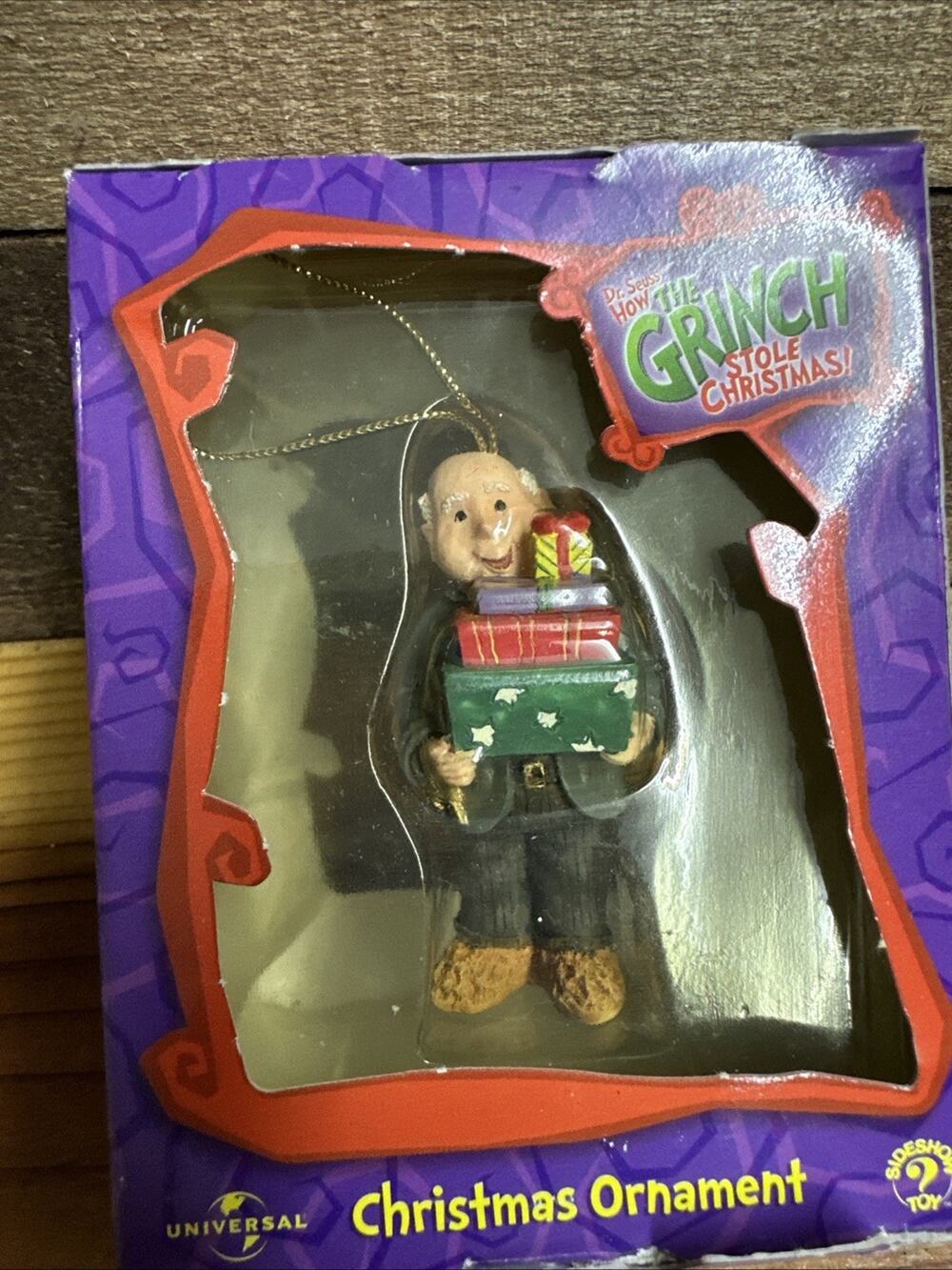 VTG Sideshow Toy Universal Ornament How the Grinch Stole Christmas Grand Who-box